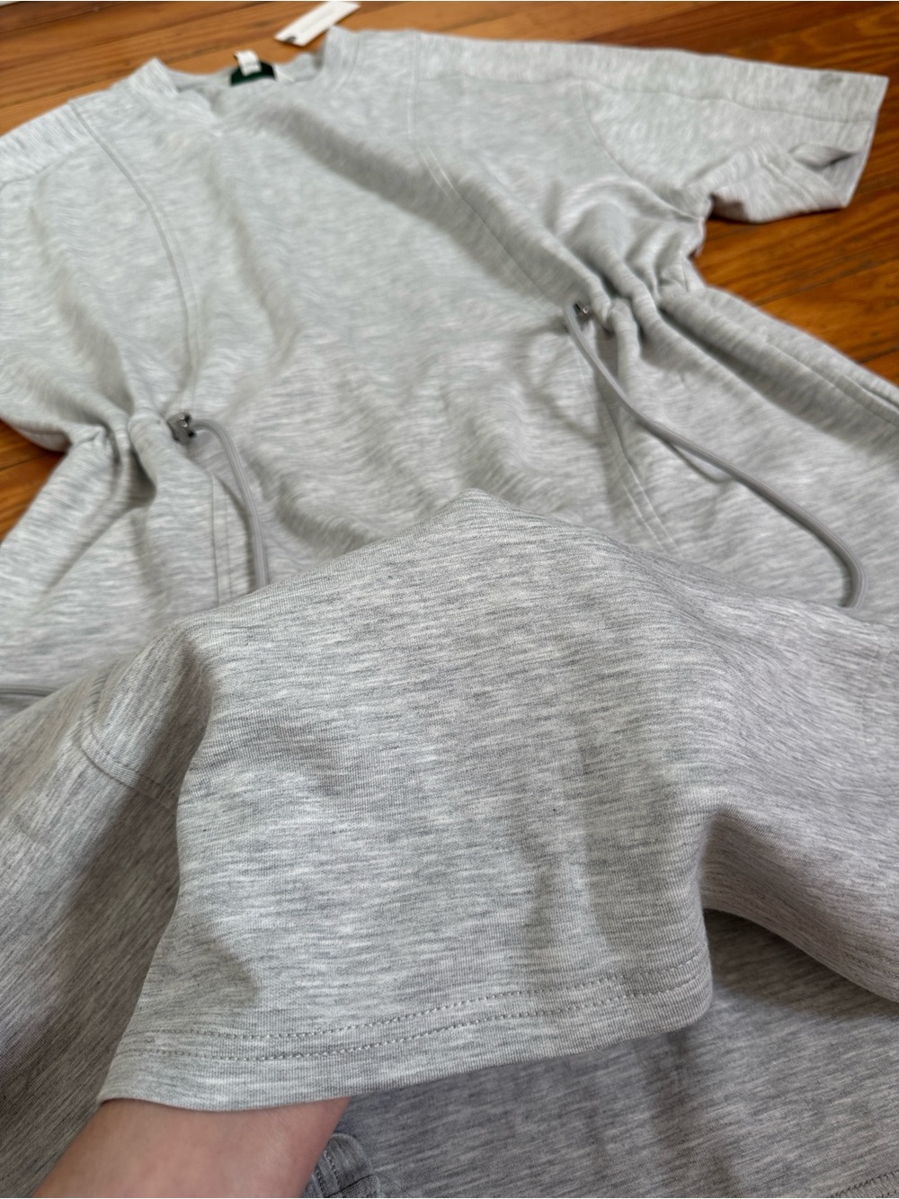 Daily Practice Neoprene T-Shirt Dress Heather Grey - Picture 7 of 8